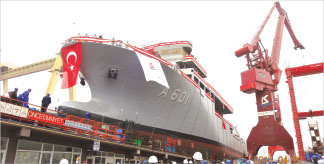 The Launching of the Submarine Rescue Mother Ship “Alemdar” 
