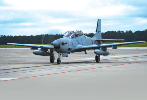 Sierra Nevada Corporation & Embraer Roll-Out first U.S. Built A-29 Super Tucano for USAF Light Air Support (LAS) Program 