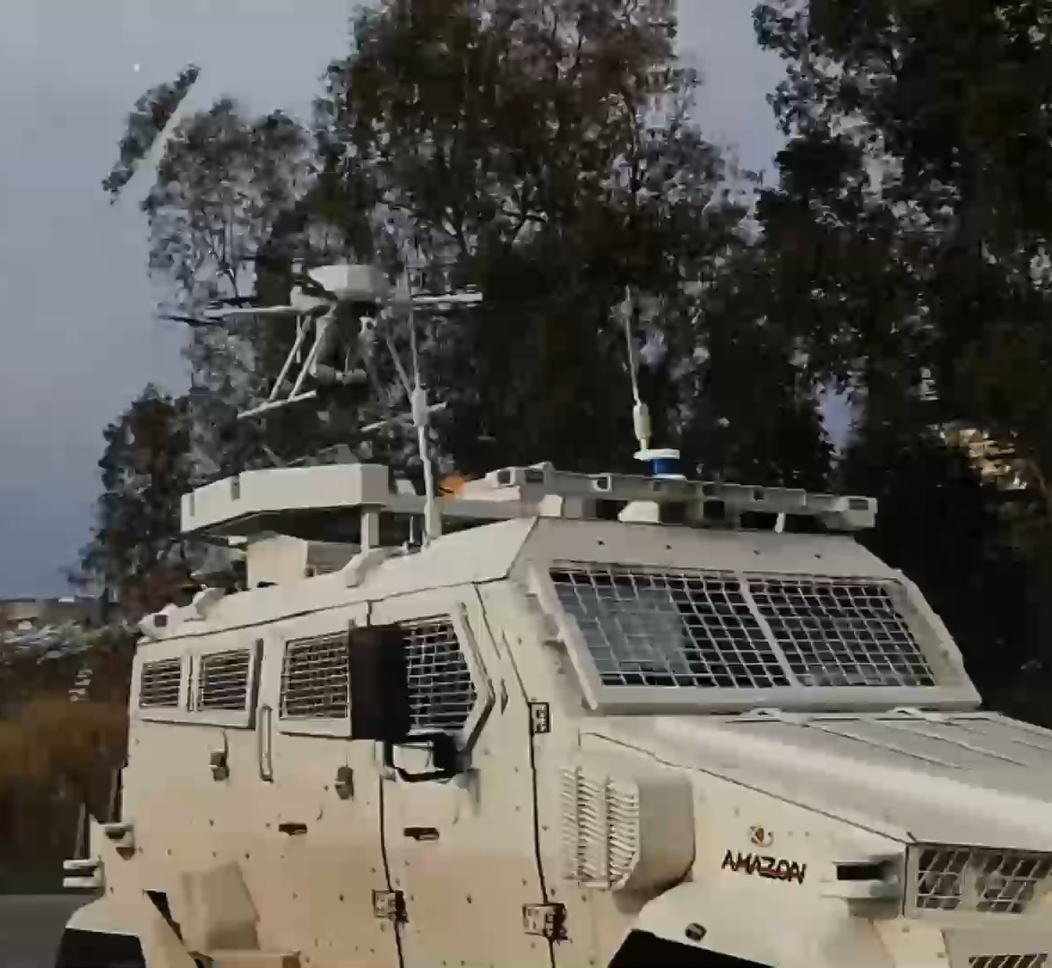 SONGAR Armed Drone System Integrated into an Armored Vehicle for the First Time
