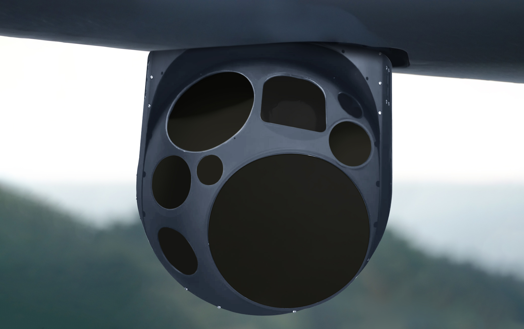 Aselsan is displaying for the first time MEROPS Air Surveillance and Targeting Gimbal at  the Eurosatory 2022