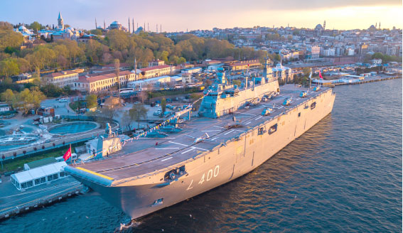 Turkish Navy Commissions  TCG ANADOLU Amphibious Assault Ship 