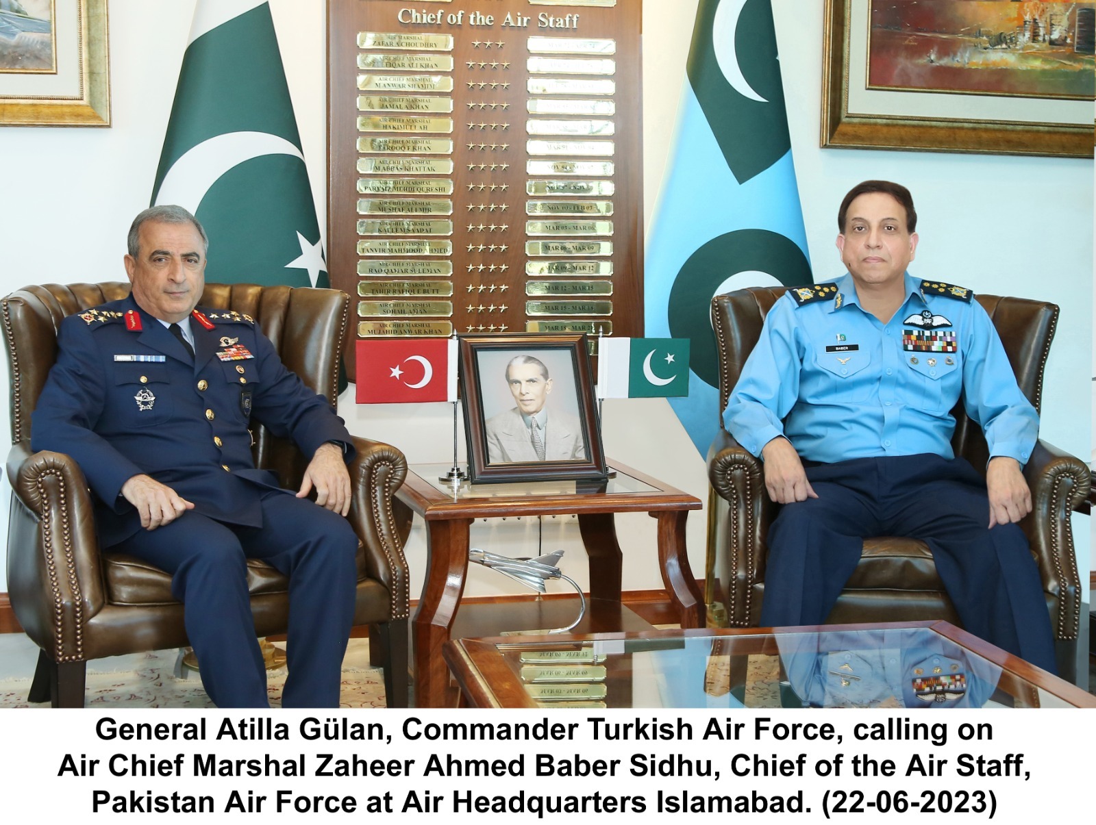 TURKISH AIR FORCE COMMANDER VISITS PAKISTAN AIR FORCE HEADQUARTERS