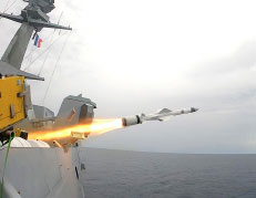 New Generation Exocet Missile Launched from French frigate