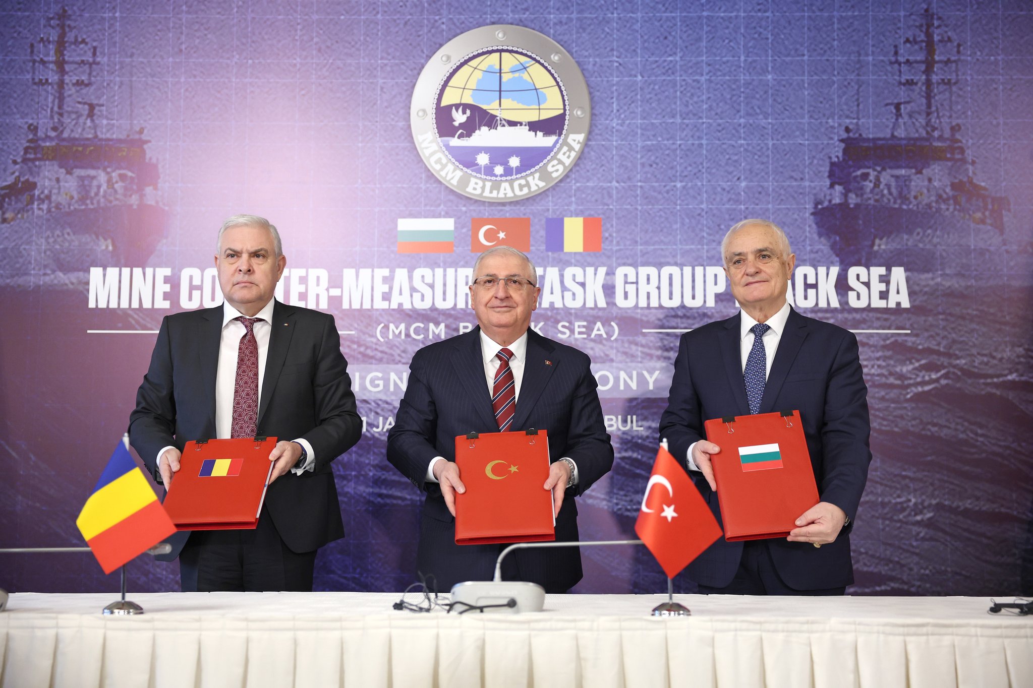Türkiye, Romania, and Bulgaria Sign Memorandum Against the Mine Threat in the Black Sea